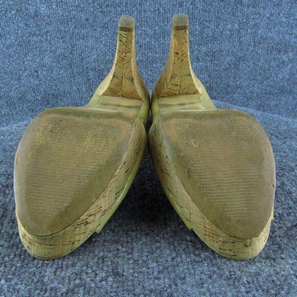 Franco Sarto Zabrina Women Platform Heel Shoes Beige Patent Leather Size 8 Med - Picture 10 of 10